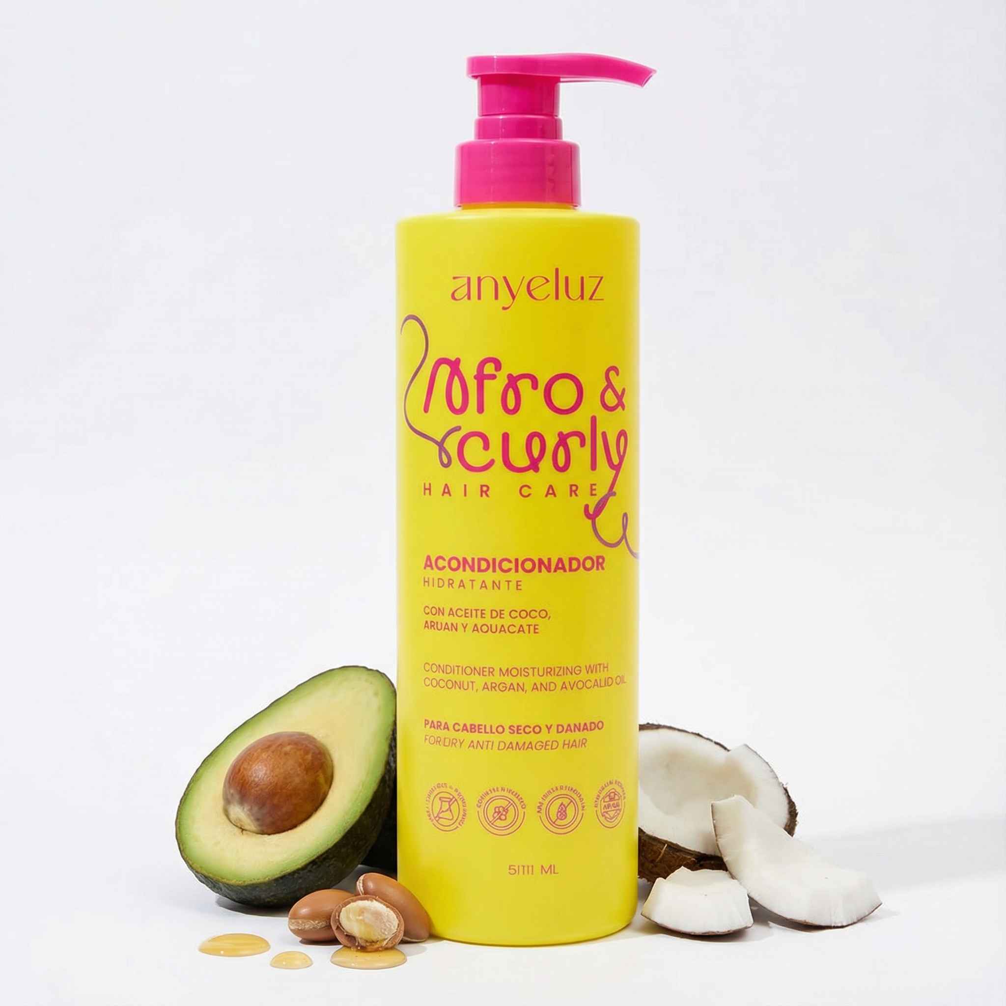 ANYELUZ ACONDICIONADOR HIDRATANTE AFRO & CURLY 600ML