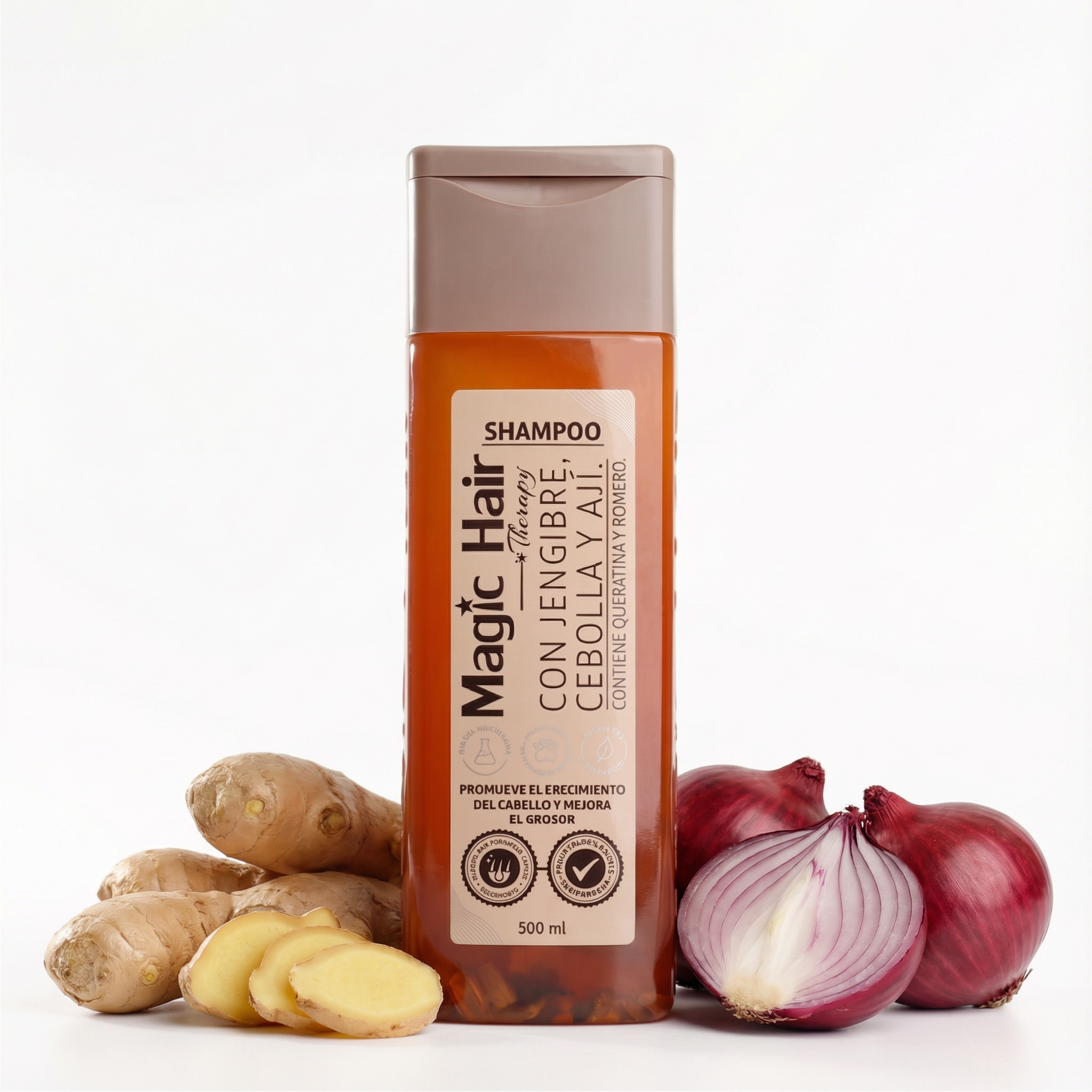 Magic Hair KIT (2 PACK) Magic Hair Shampoo de cebollla con aji y Magic Hair Acondicionador con cebolla jengibre y aji