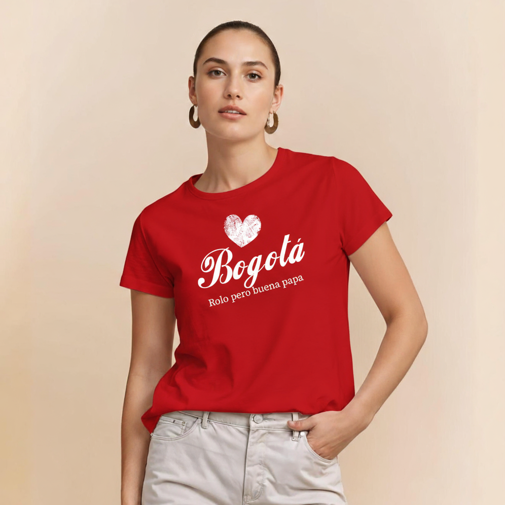 Camiseta “Bogotá — Rolo pero buena papa” (Regular Fit)