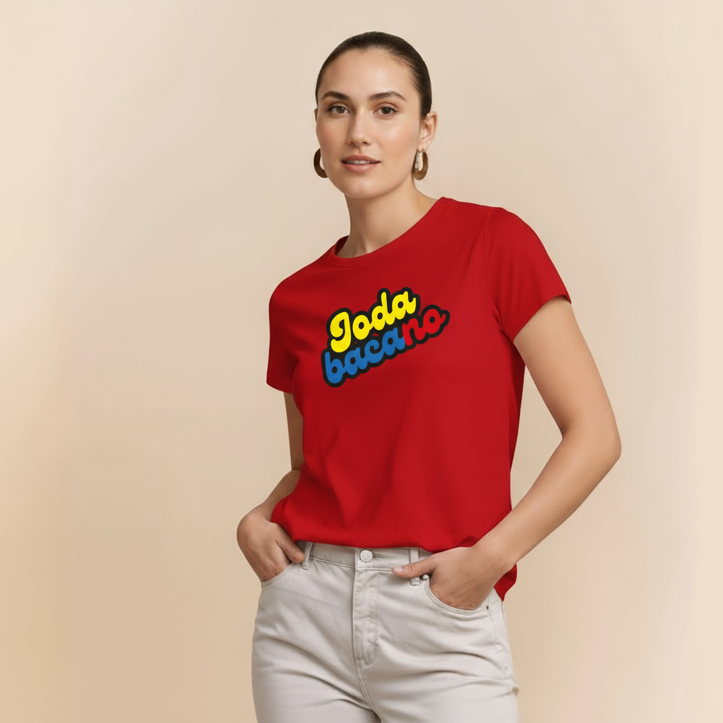 Camiseta “Joda Bacano” (Regular Fit, Tricolor)