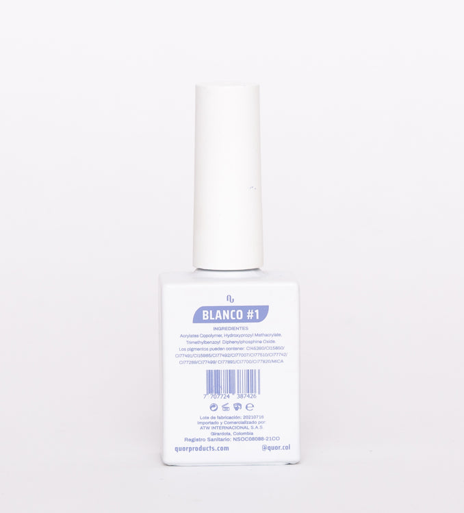 Quor 156. Gel Polish Liso Blanco 15ml #1