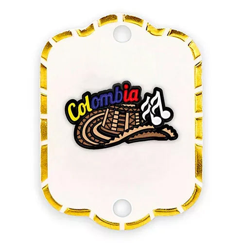 Pin metalico sombrero volteado Colombia PB-02