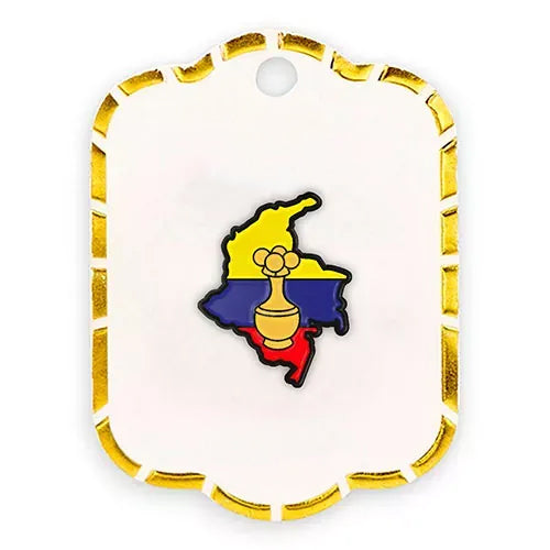 Pin metálico Mapa Colombia / Poporo PE-04