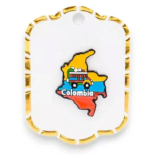 Pin metalico Mapa de Colombia y Chiva PE-12