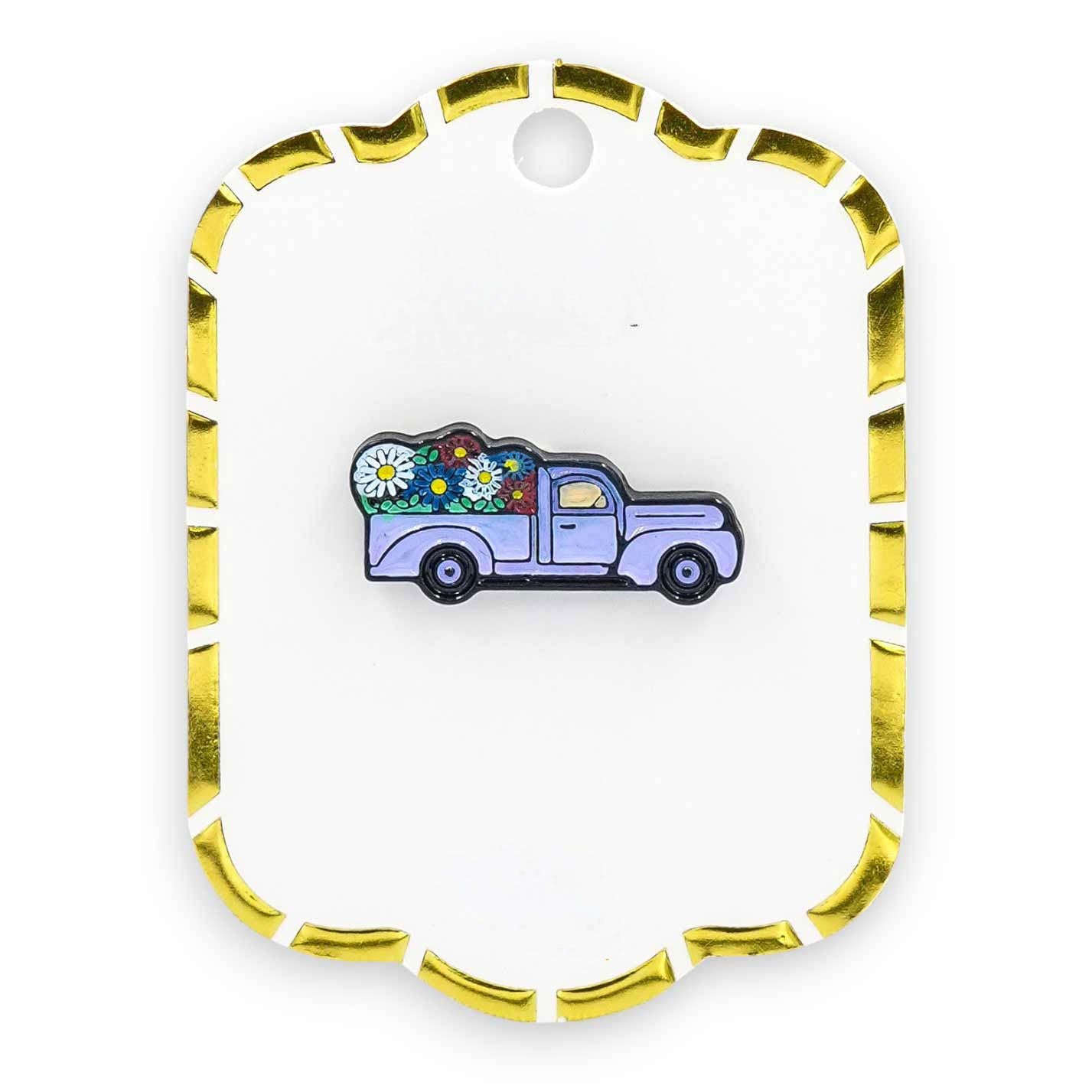 Pin metalico Carro con flores PH-05