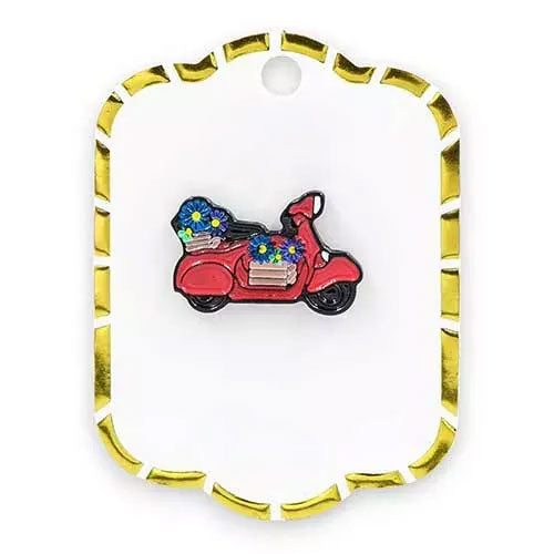 Pin metalico Moto con flores PG-04