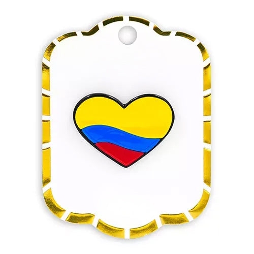 Pin metalico corazón Colombia PA-09