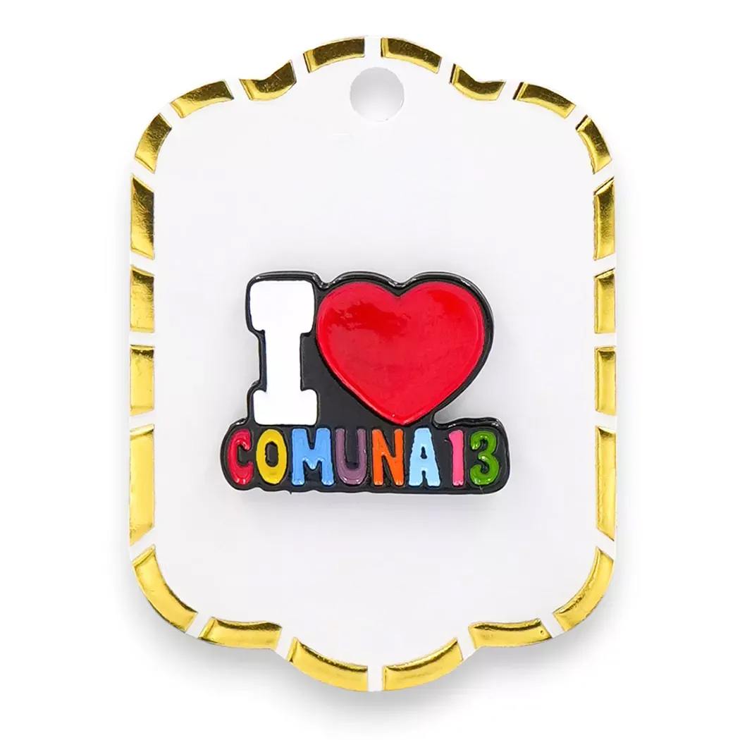 Pin metalico I Love Comuna 13 PE-08