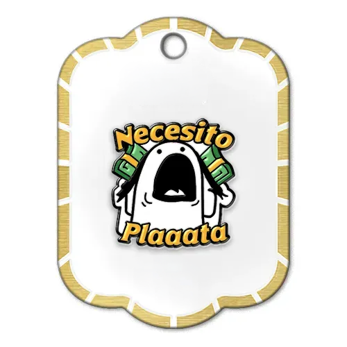 Pin metálico Necesito Plaaata PJ-03