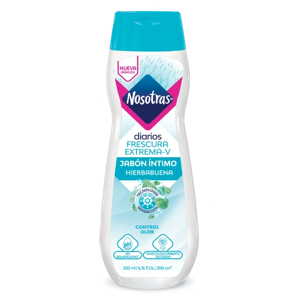 Nosotras Jabon Intimo Frescura Extrema con Hierbabuena 200ml