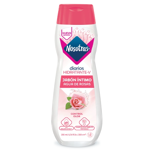 Nosotras Jabon Intimo Formula Hidratante-V Agua de Rosas x 200ml