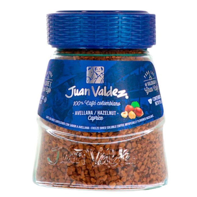 Juan Valdez Dulce de leche & Avellana Coffee (6 Pack) Juan Valdez Avellana Flavor & Juan Valdez Dulce de leche Instant Coffee Freezed Dried (95gr/3.3 Oz) Café Juan Valdez cafe instantaneo Dulce de leche y Avellana