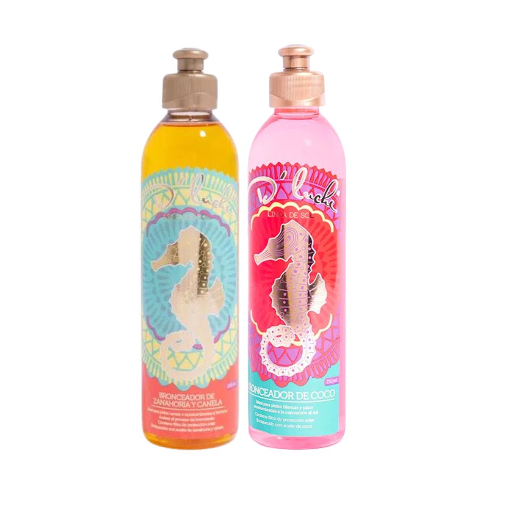 Dluchi kit bronceador de Zanahoria con Canela y bronceador de coco (2 Pack)