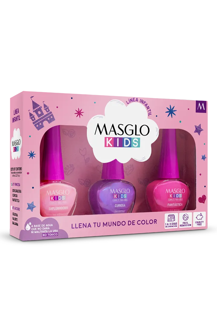 MASGLO KIDS ENAMEL PRINCESS KIT 8ML