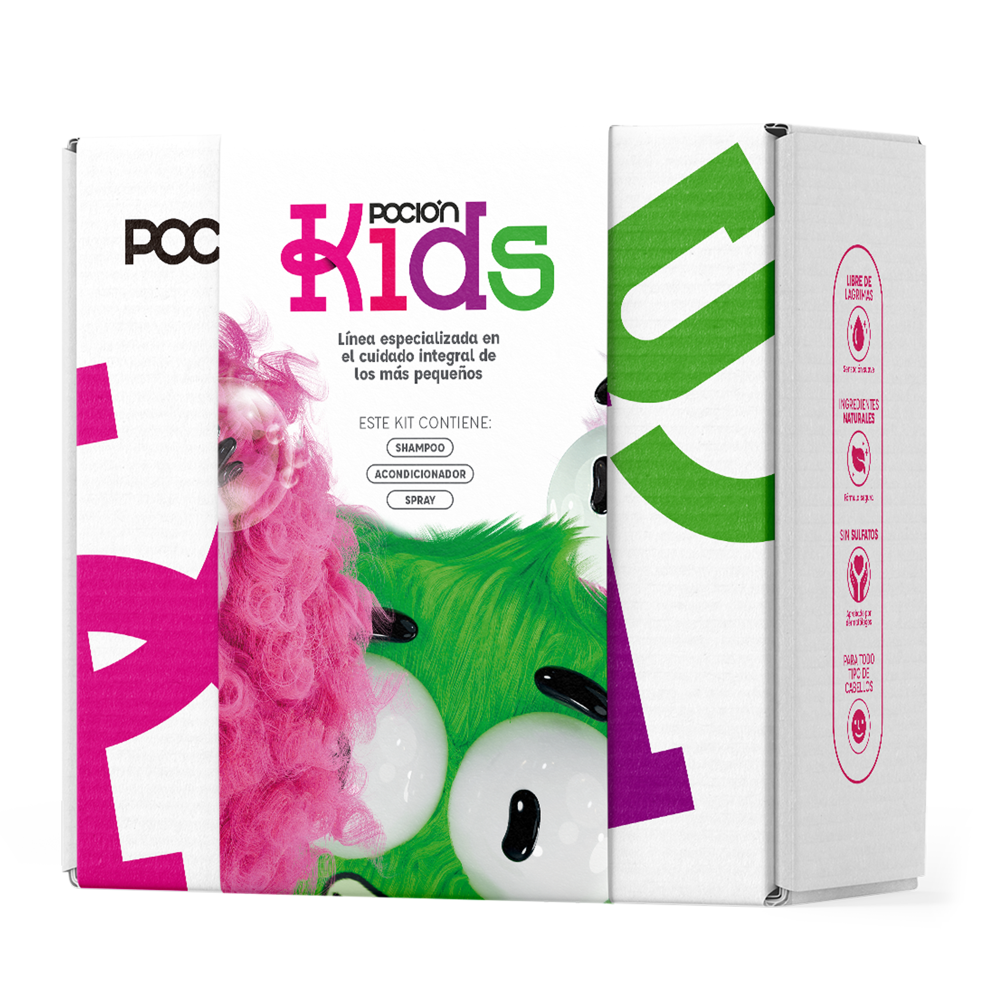 La Pocion Kit Sin Enredos Kids - Shampoo, Acondicionador y Spray Anti-Nudos (3 pack)