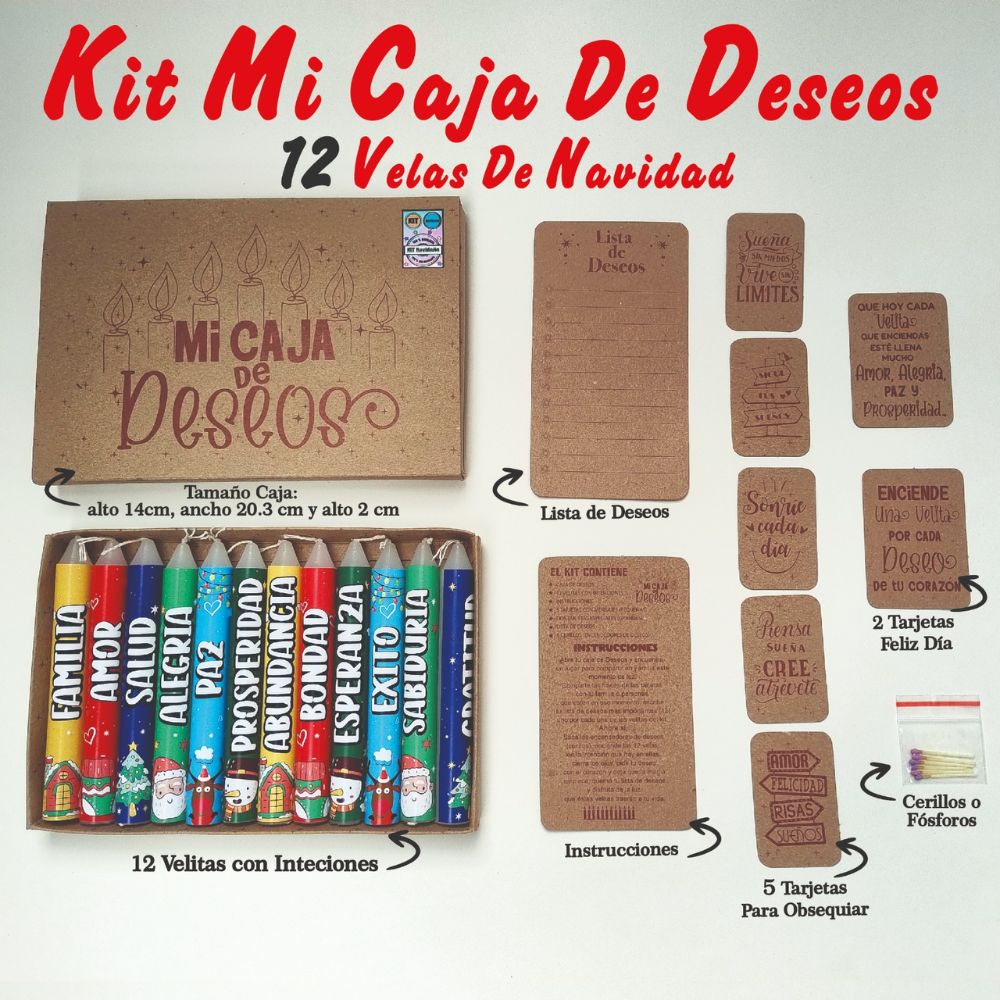 Colombian Christmas candles, prosperity candles (Candles)