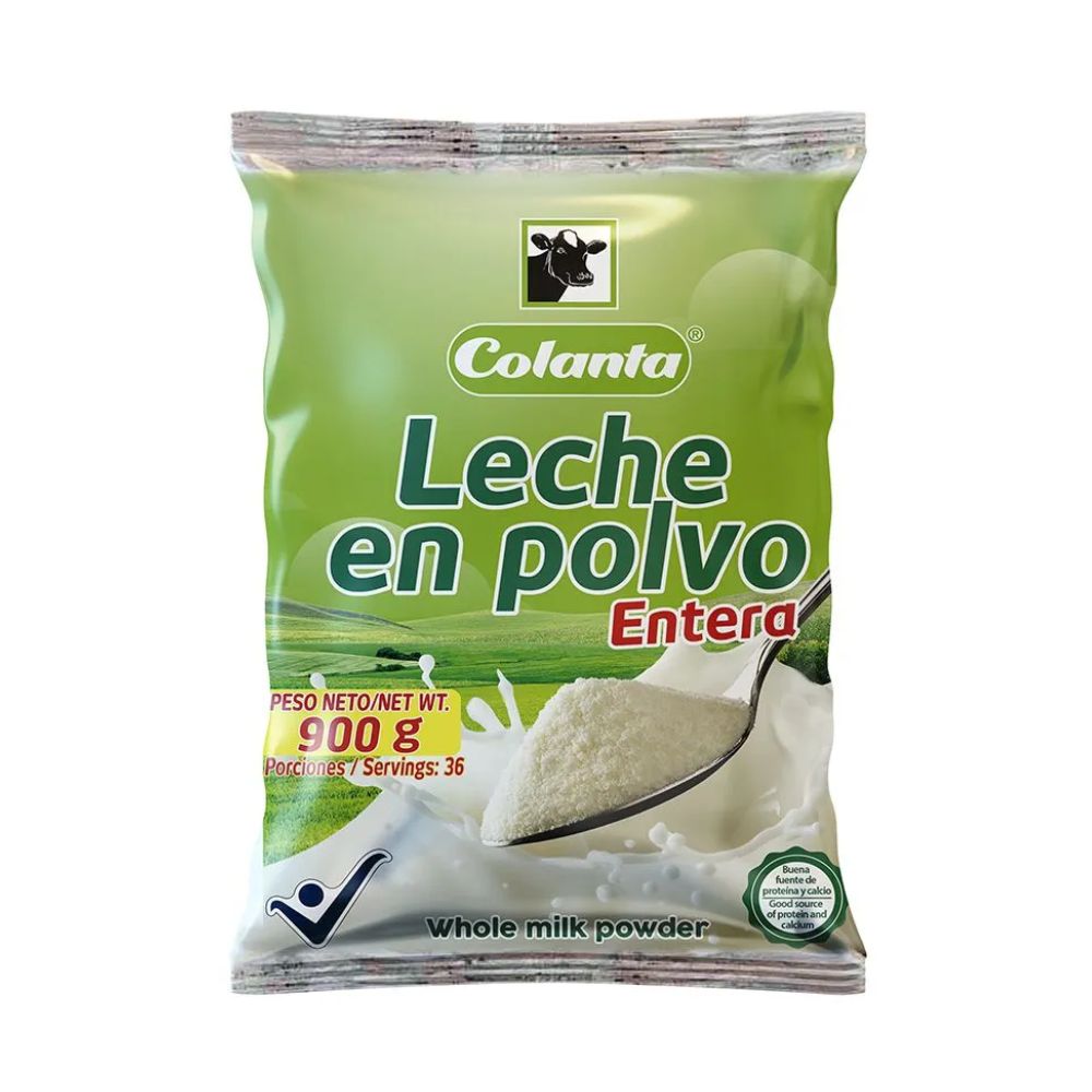 Leche Colanta en polvo (1 pack) Leche colanta en polvo entera en bolsa 900gr