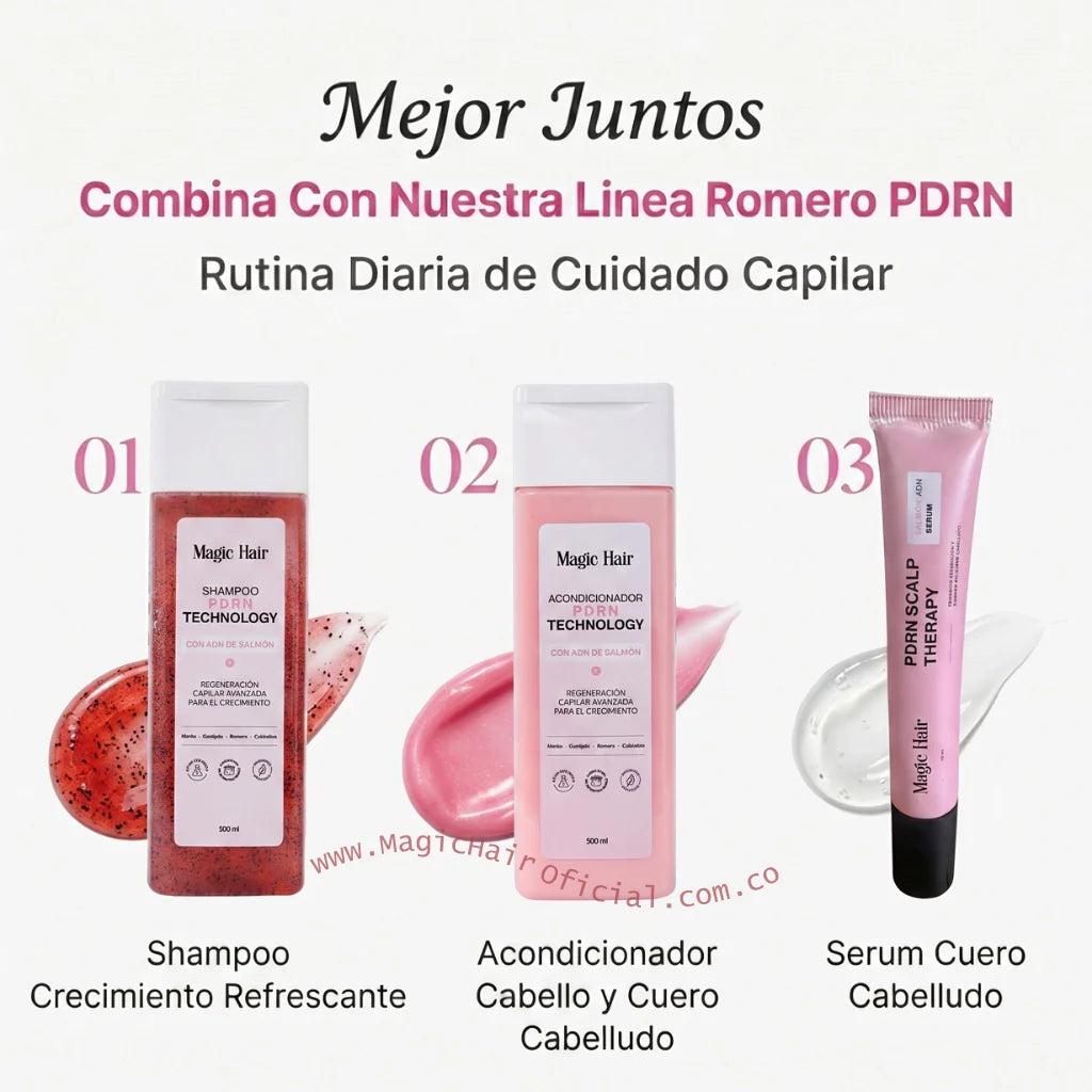 Magic Hair Shampoo de Romero con PDRN Salmon Para Cabello Debil 500ml