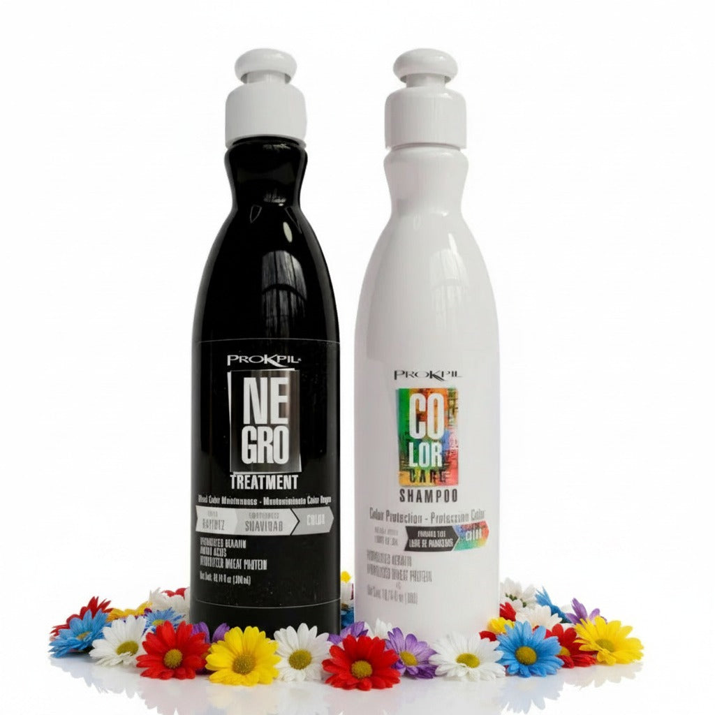 Prokpil Tratamiento Negro y Prokpil Shampoo Color Care 300mL (2 Pack) Fulfillment