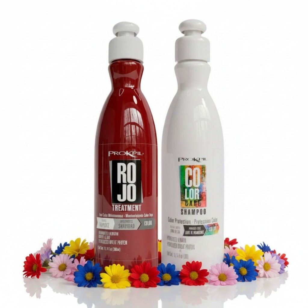 Prokpil Tratamiento Rojo y Prokpil Shampoo Color Care 300mL(2 Pack) Fulfillment