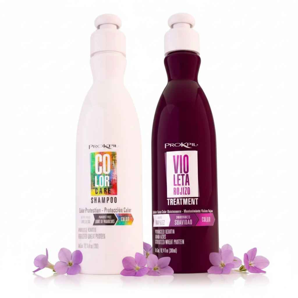 Prokpil Tratamiento Violeta Rojizo y Shampoo Color Care 300mL (2 Pack) Fulfillment