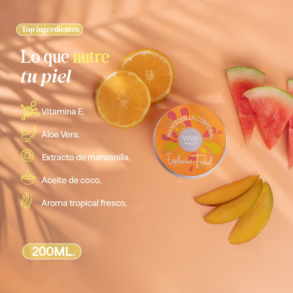 Vive Beauty Mantequilla Corporal Explosion Frutal 200 ml