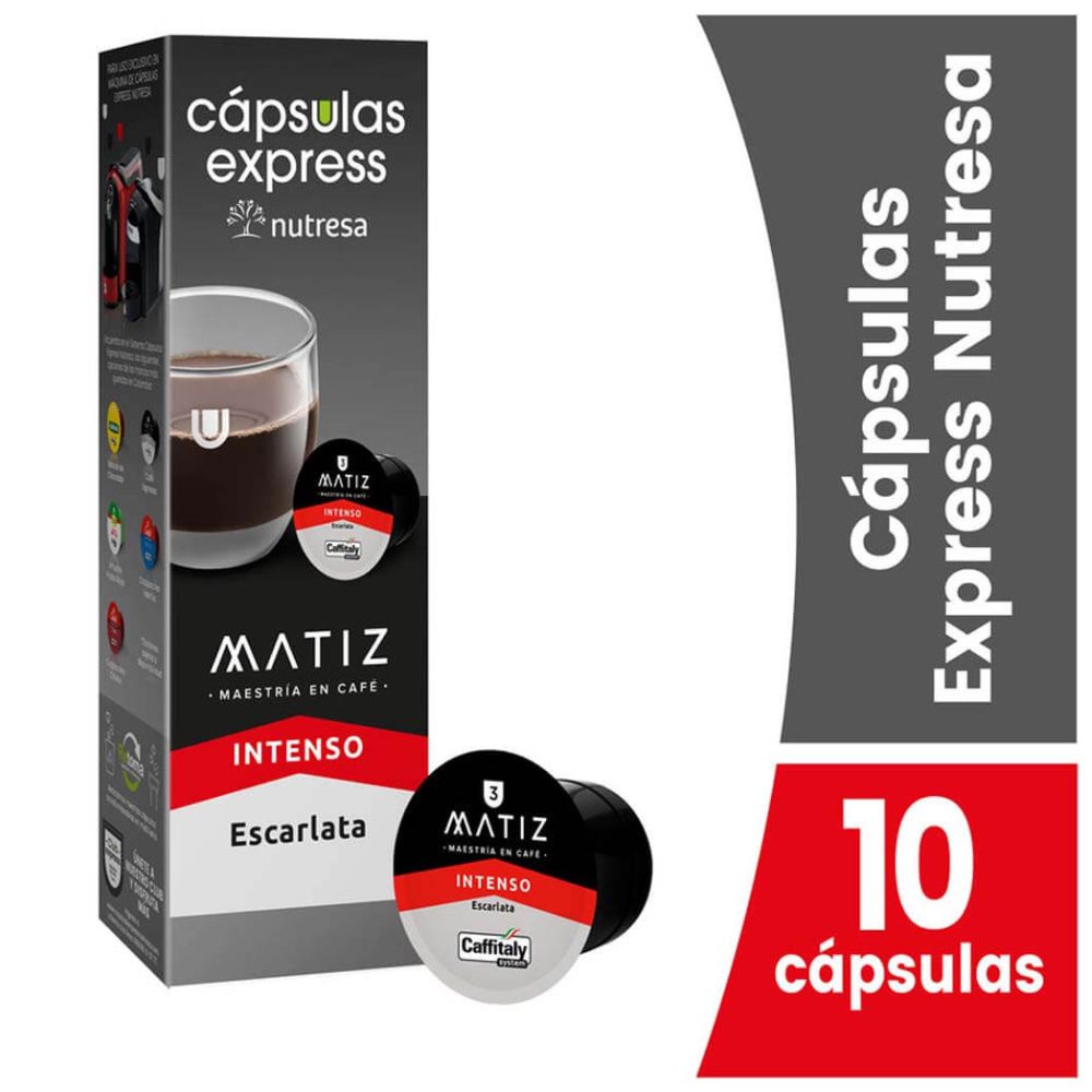 Matiz cafe escarlata intenso x10cap x7gr c/u