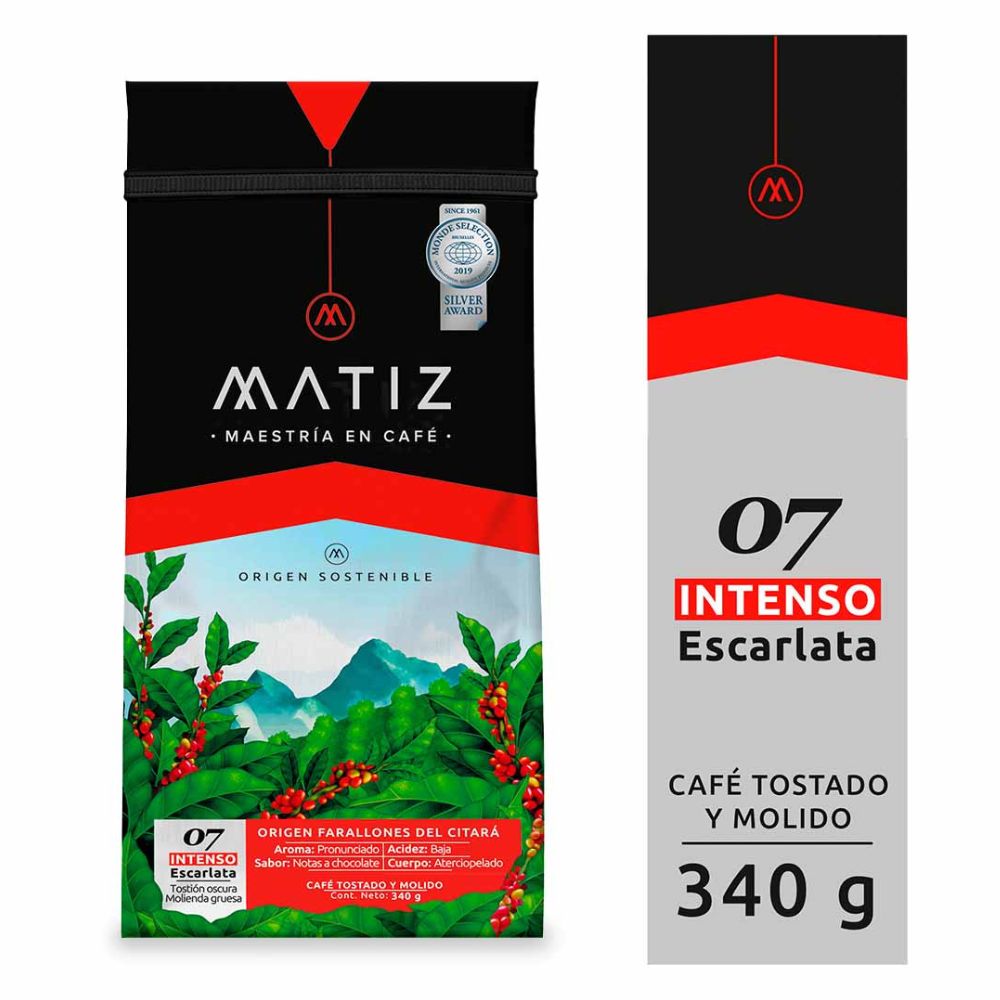 Matiz Intense Scarlet Roasted Ground Coffee 340gr 