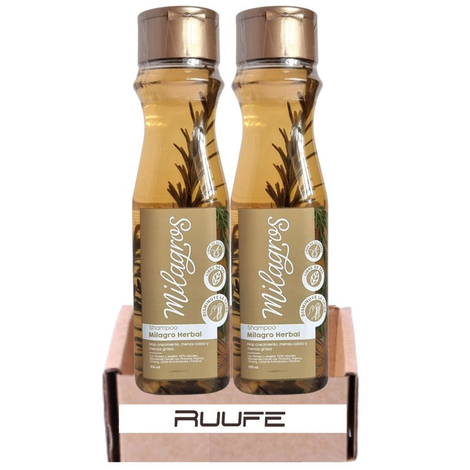 Herbal shampoo With 100% natural rosemary and ginger (2 pack) shampoo milagros herbal Ideal for thin or fine hair, with oily roots, that present a constant fall and slow growth milagros herbal shampoo
