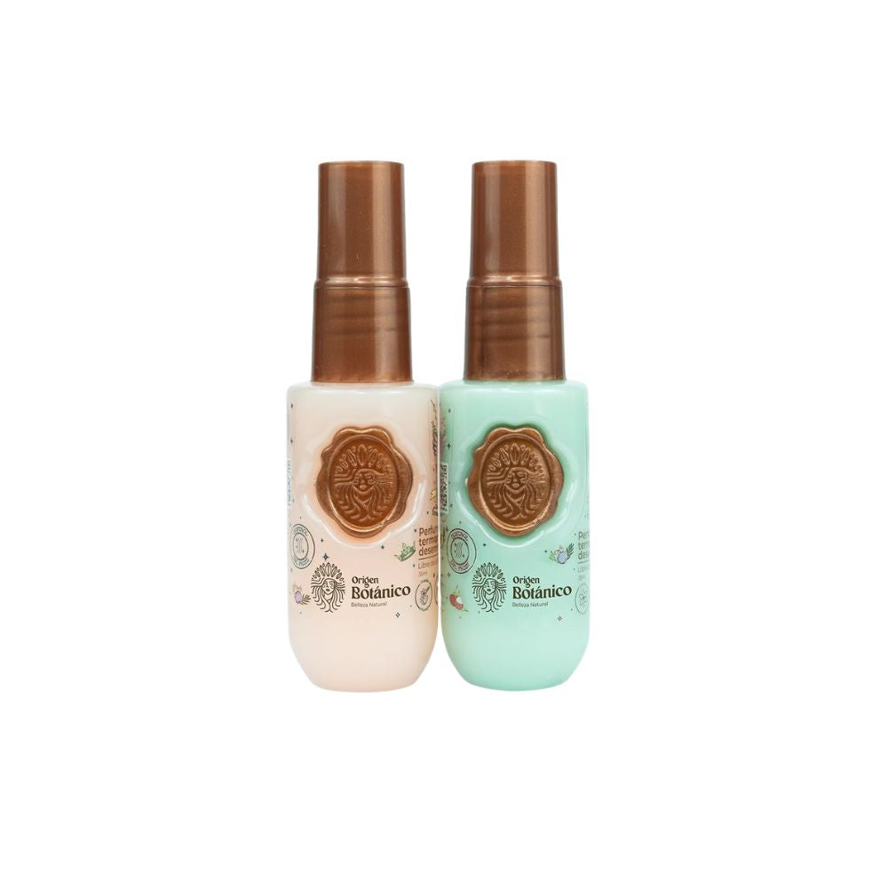 Origen Botanico Royal Jelly Shampoo 400ml, Origen Botanico Royal Jelly Treatment 400ml, Origen Botanico Hair Mask 400ml, and Mini Heat-Protective Detangling Perfume Duo (5-Pack)