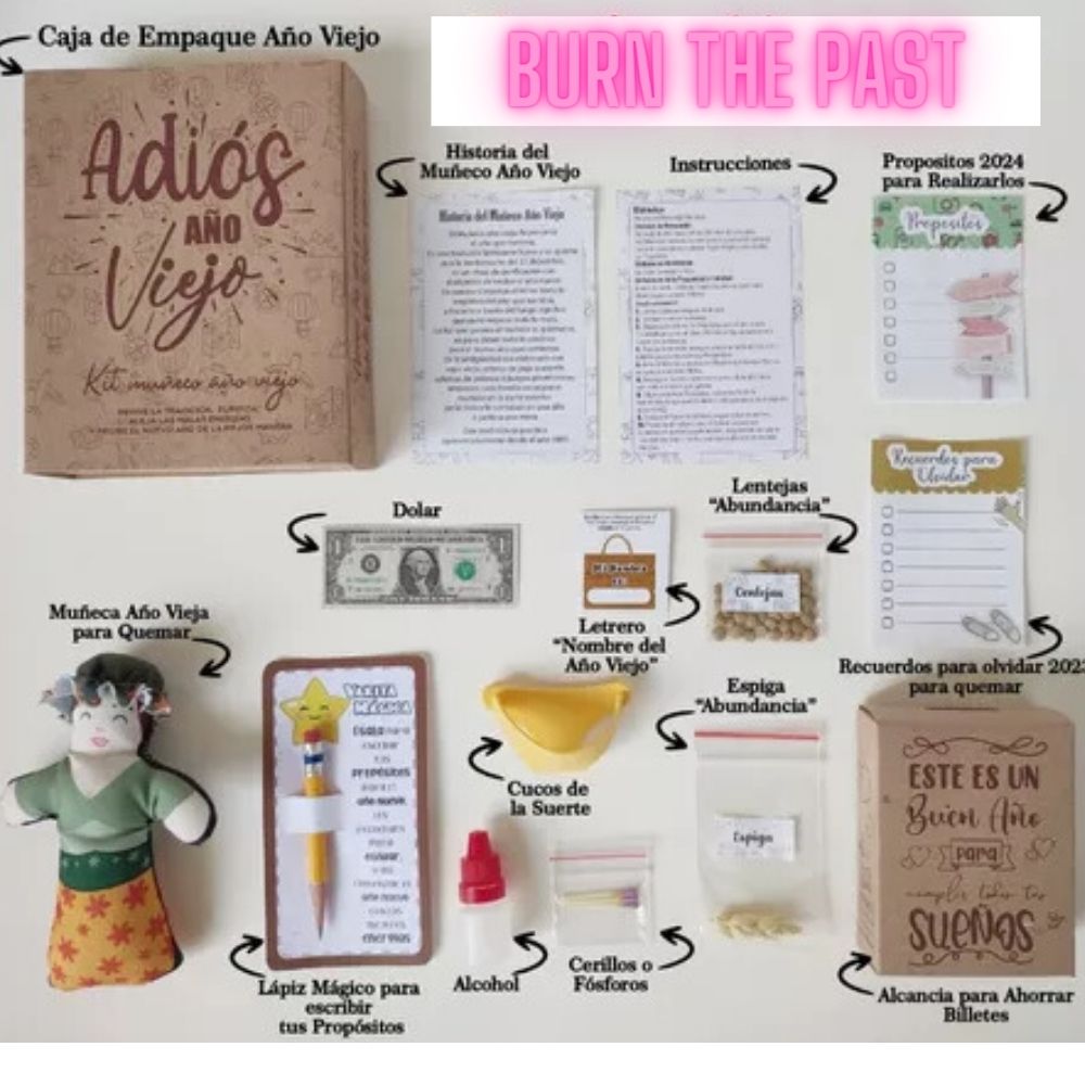 Muneco año Viejo kit para (Amigos o Familia) New Years Doll