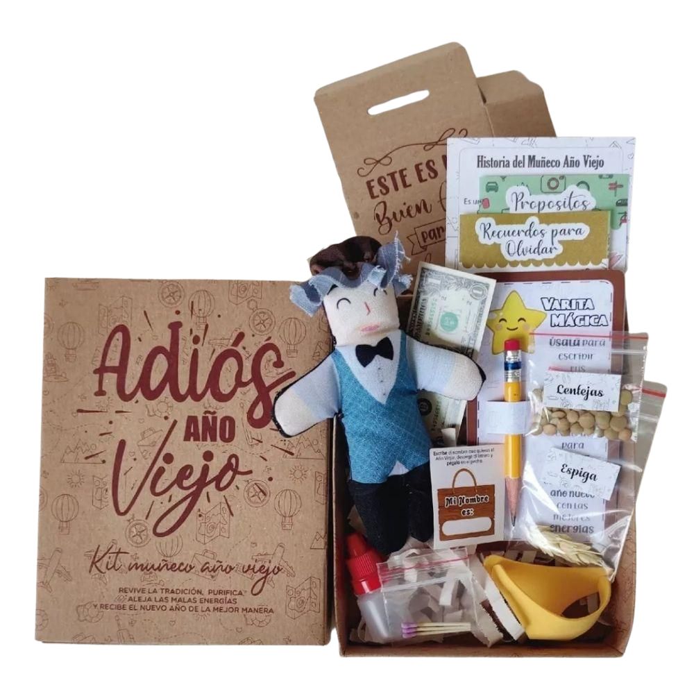 Muneco año Viejo kit para (Amigos o Familia) New Years Doll