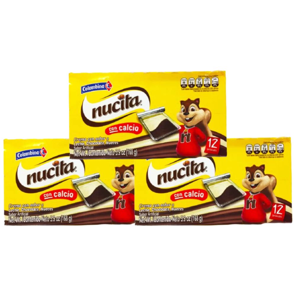 Nucita Cream (Pack of 3) Creamy sweet with milk and cocoa Each comes with 12 pieces food