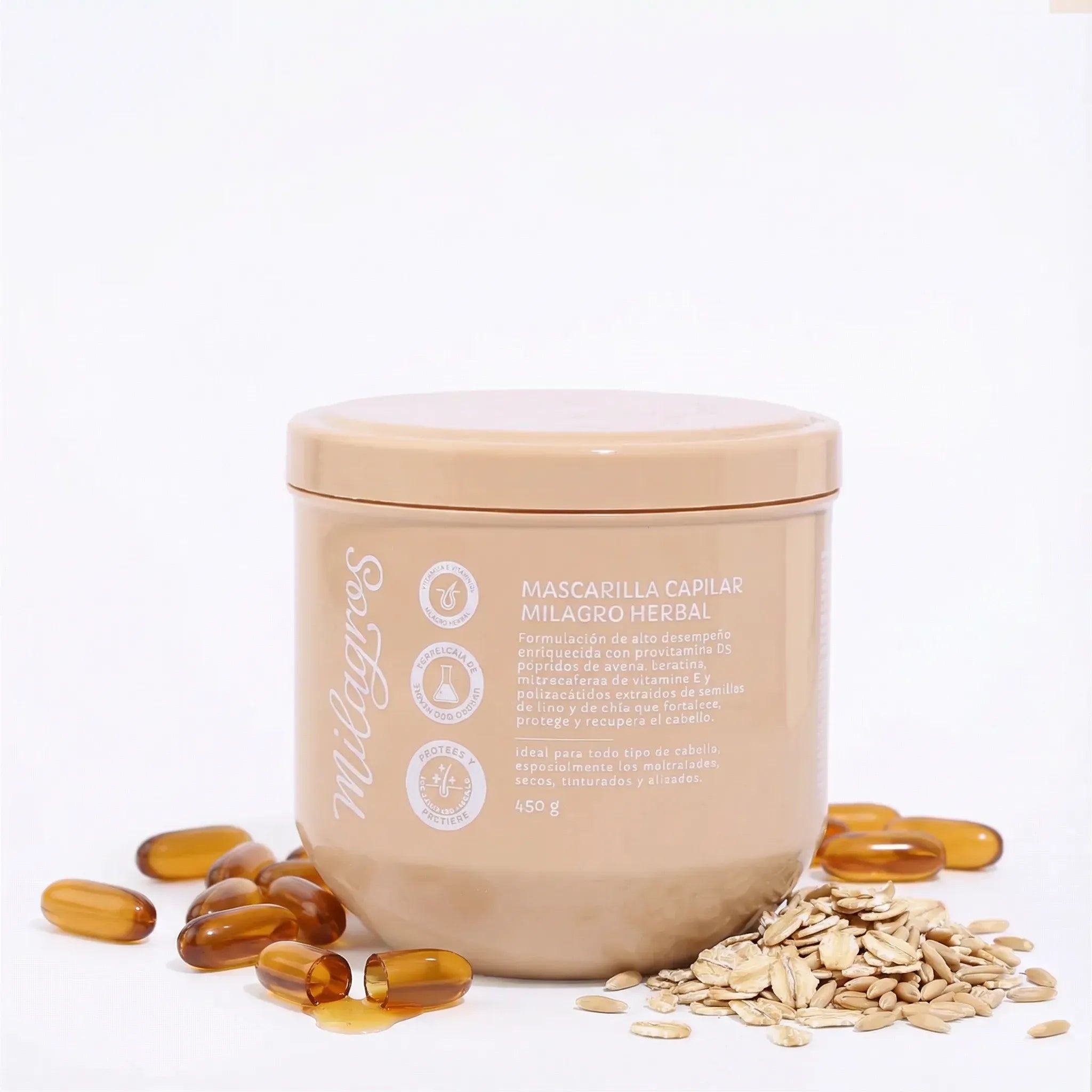 Milagros Mascarilla Capilar Milagro Herbal 450gr
