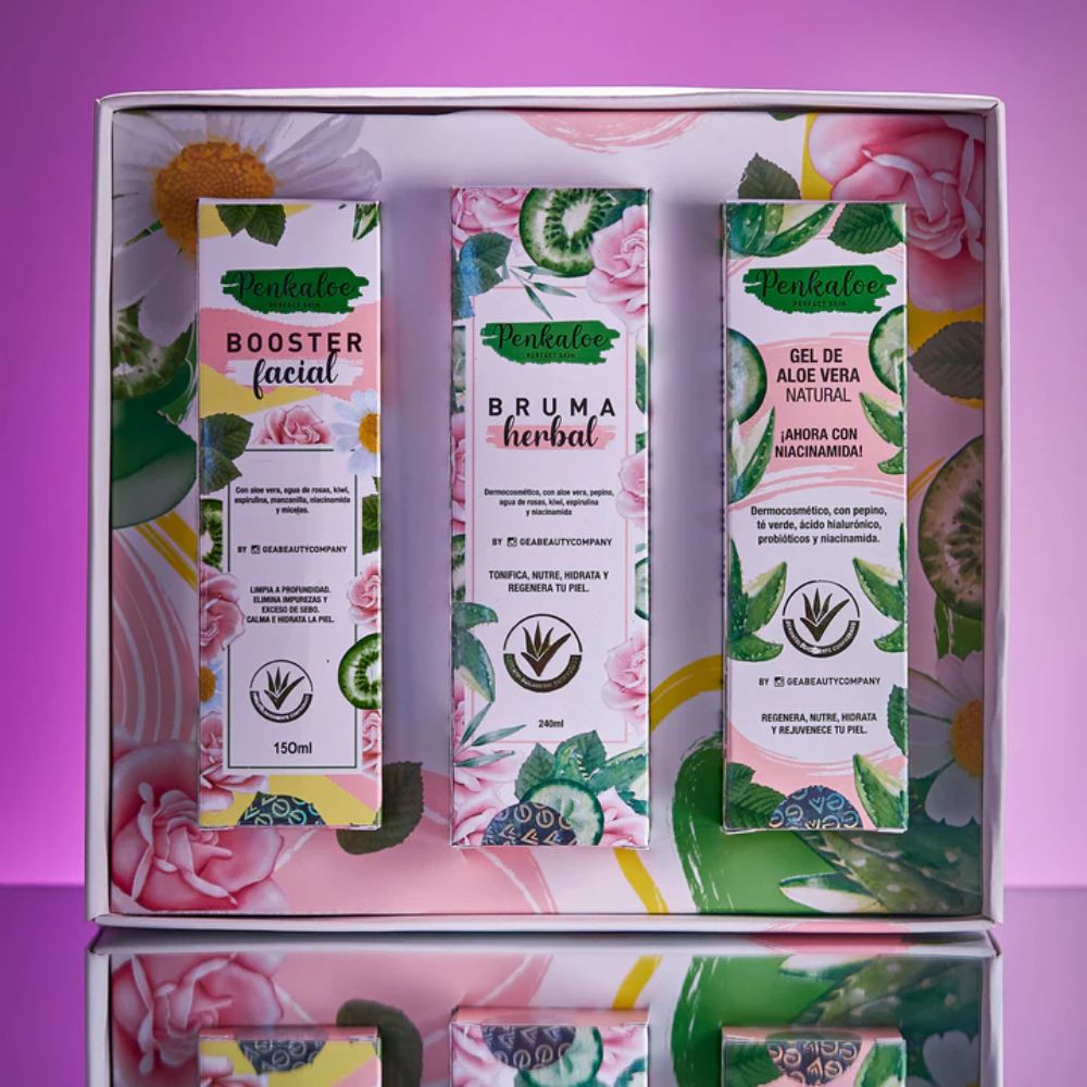 Penkaloe Herbal Mist, Penkaloe Facial Booster and Penkaloe Aloe Vera Gel (3 pack) 