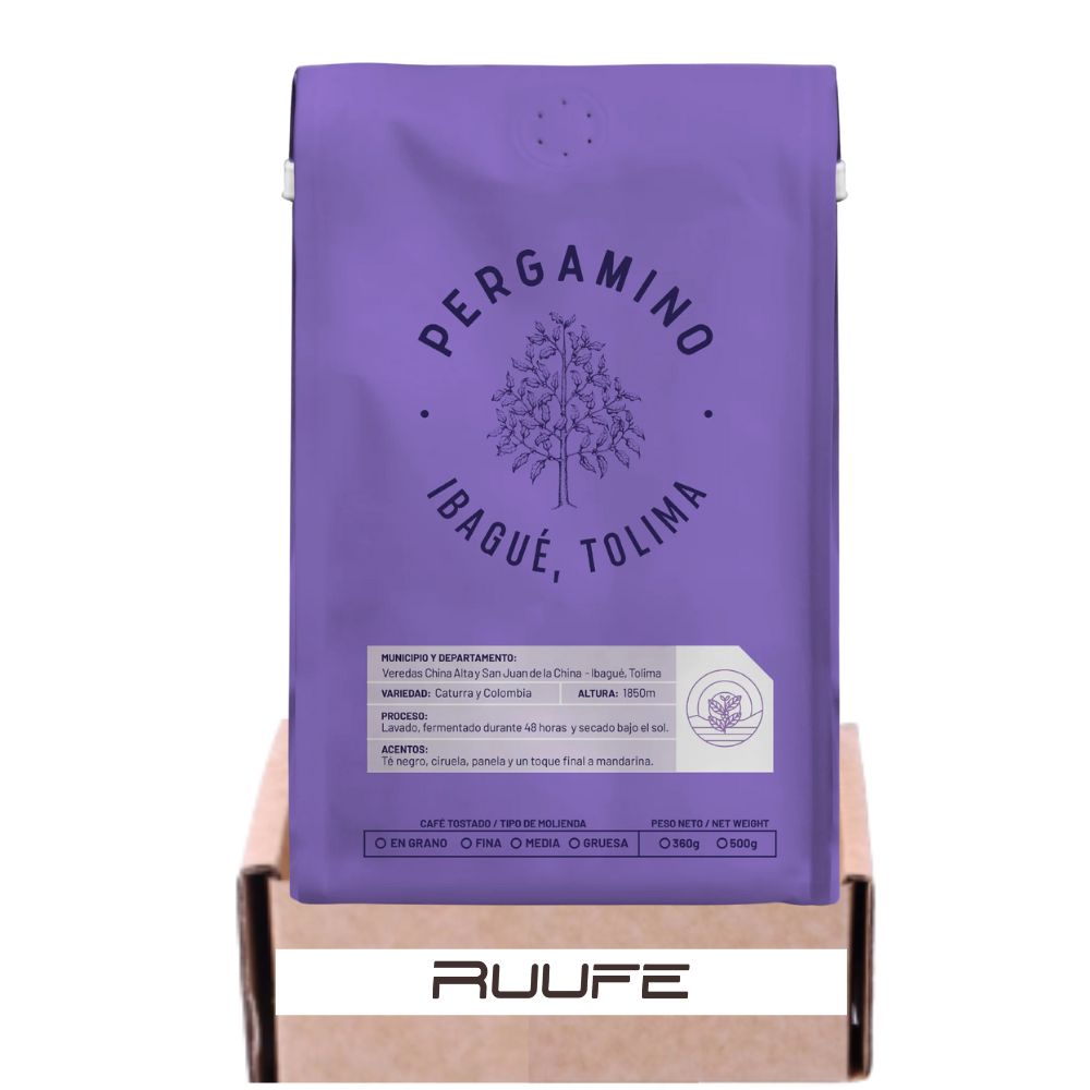 Cafe Pergamino Ibague Tolima en grano entero 500gr