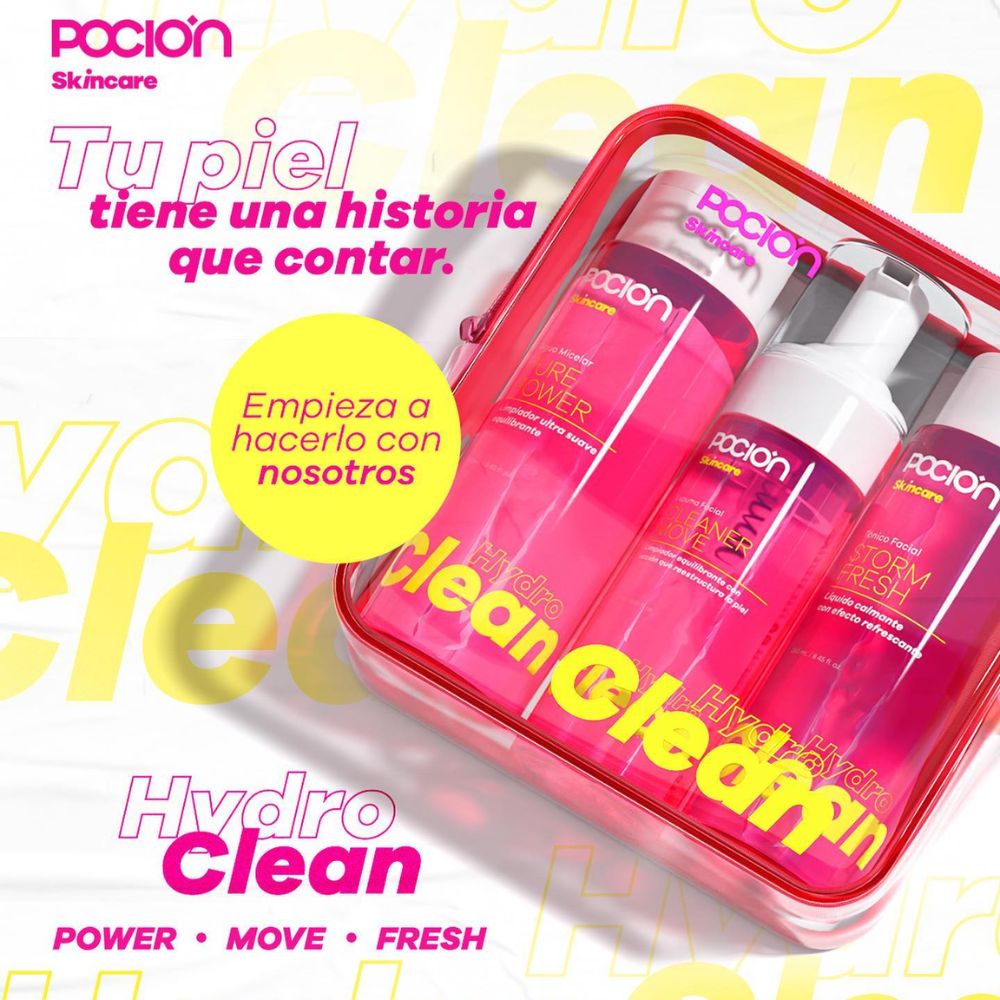 The skin care potion, The Colombian potion, The facial tonic, The facial foam potion and The micellar water potion (3 pack) 