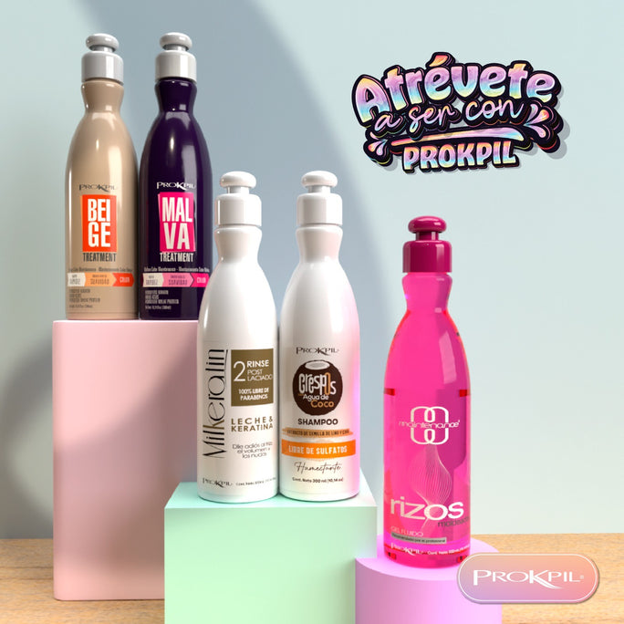 Prokpil Hair treated mask and Prokpil Shampoo (2 pack) prokpil tratamiento platino and Shampoo color care prokpil treatment platinum prokpil Platino y prokpil shampoo color care prokpil