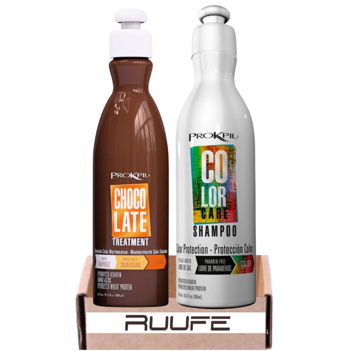Prokpil Hair treated mask and Prokpil Shampoo (2 pack) prokpil tratamiento chocolate and Shampoo color care prokpil treatment chocolate prokpil chocolate y prokpil shampoo color care prokpil chocolate treatment