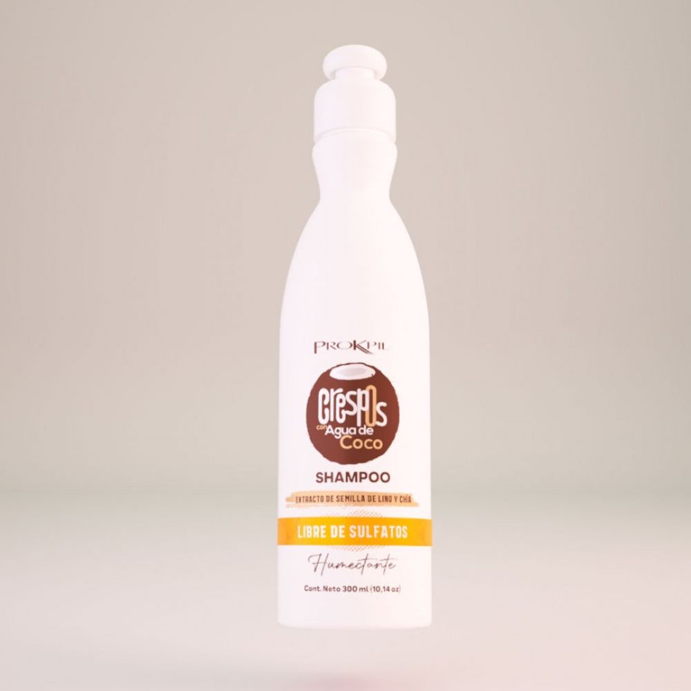Prokpil Kit Crespos Agua de Coco - Shampoo, Crema para peinar, Tratamiento, Gel definidor y Locion hidratante (5 pack) Fulfillment