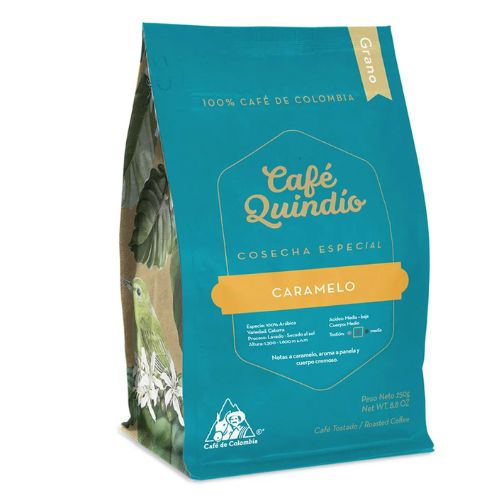 Cafe Quindio roasted ground Coffee Caramel flavor (2 pack) cafe quindio caramelo Colombian ground Coffee Colombian Coffee