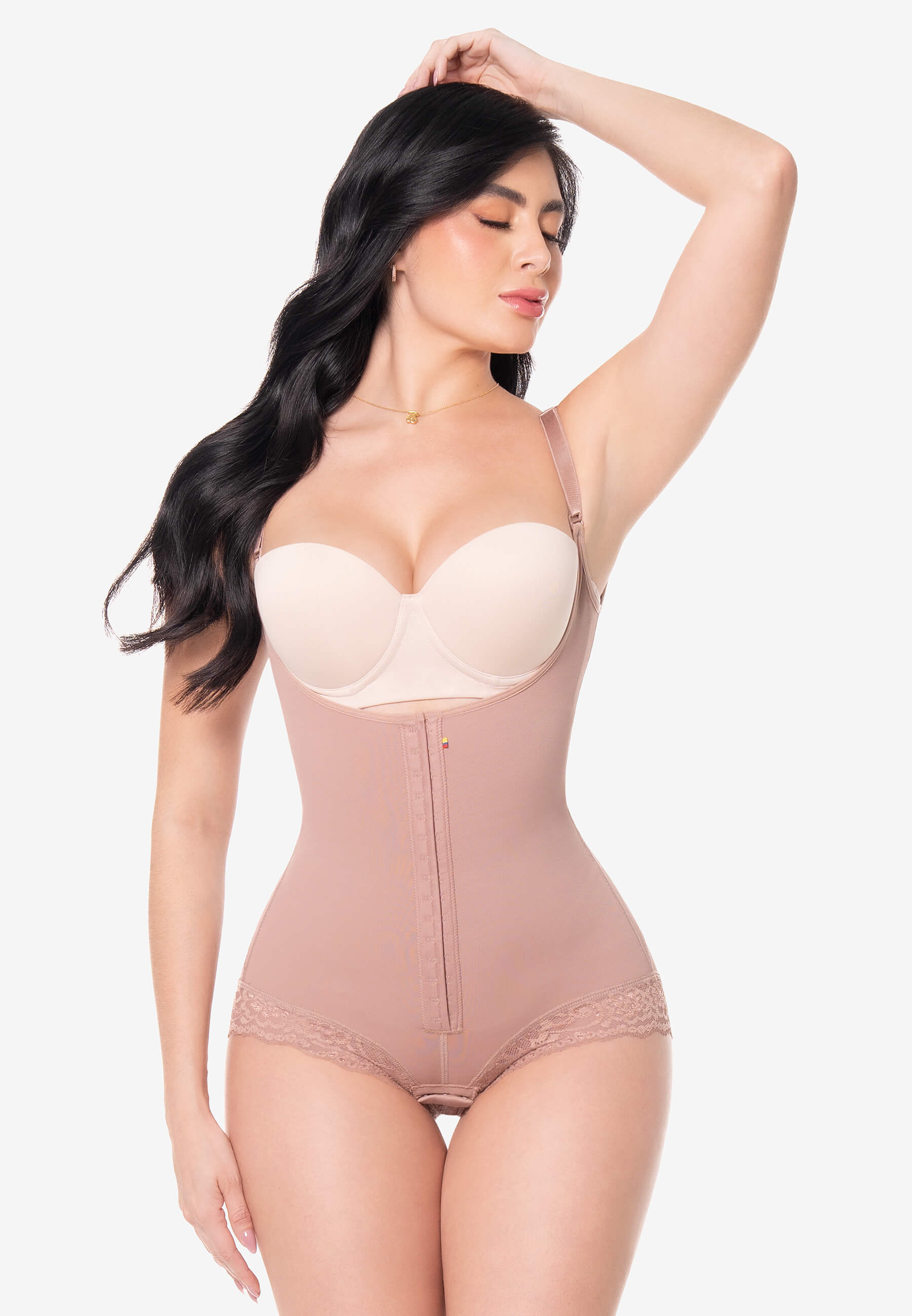 Curvia Faja Renata tipo body con Broche Cocoa