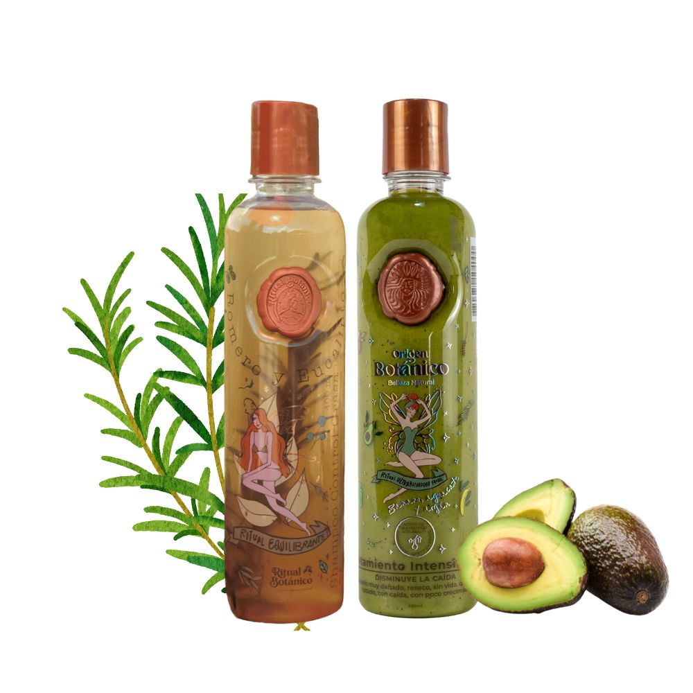 Ritual Botanico Shampoo Romero y Ritual botanico Tratamiento Intensivo Plex (2 pack)