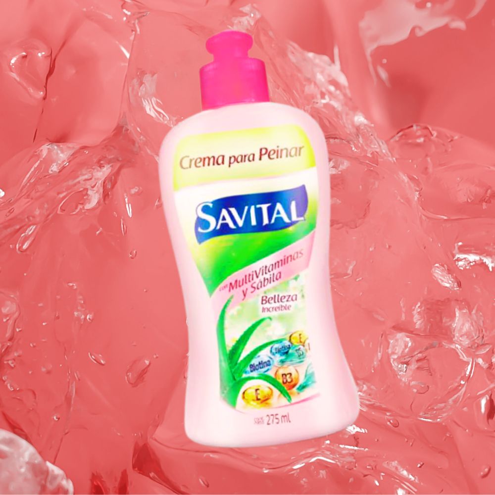 Savital shampoo con multivitaminas y Savital crema para peinar con multivitaminas y sabila (2 pack)