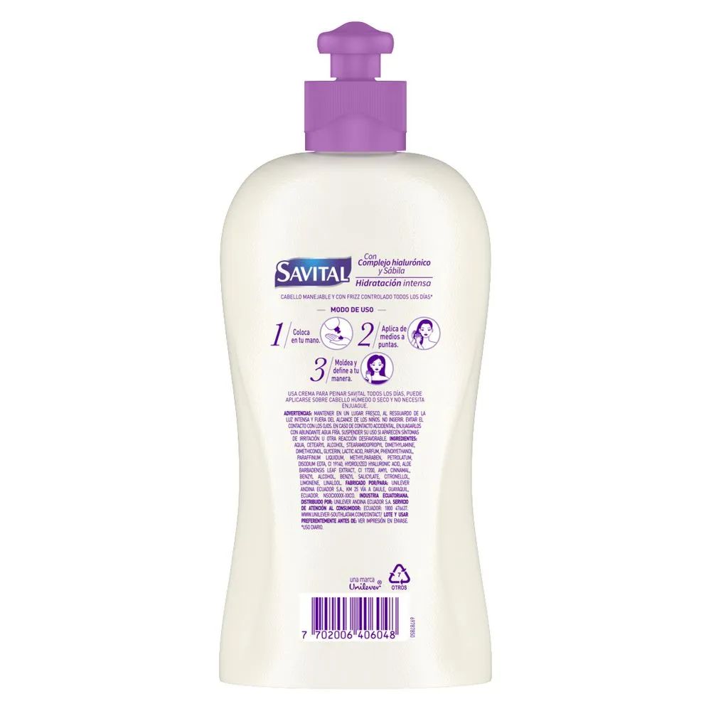 Savital shampoo with multivitamins and Savital styling cream with multivitamins and aloe vera (2 pack) 