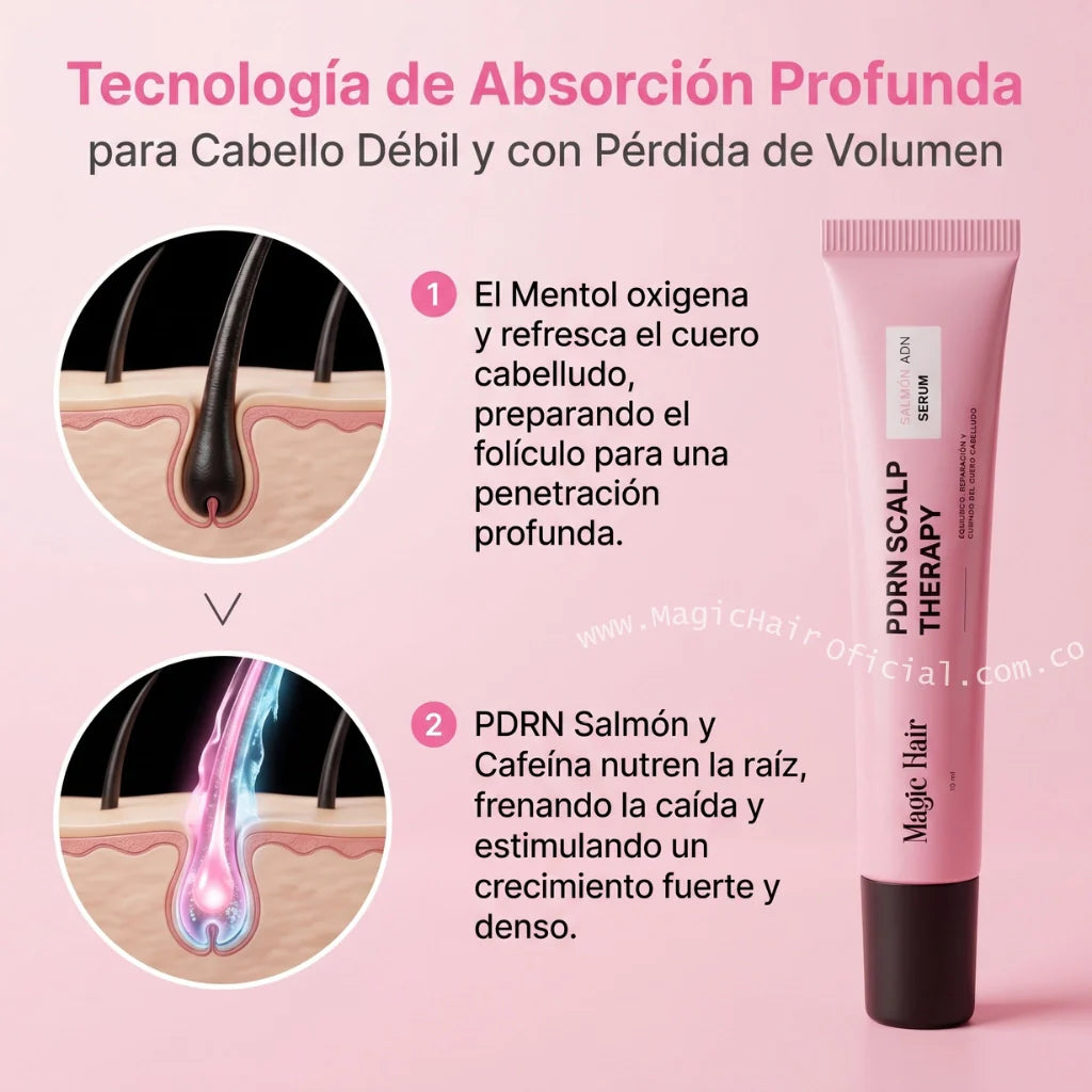 Magic Hair Serum Para El Cabello Anticaida Y Cafeína Raiz Debil 10 ml