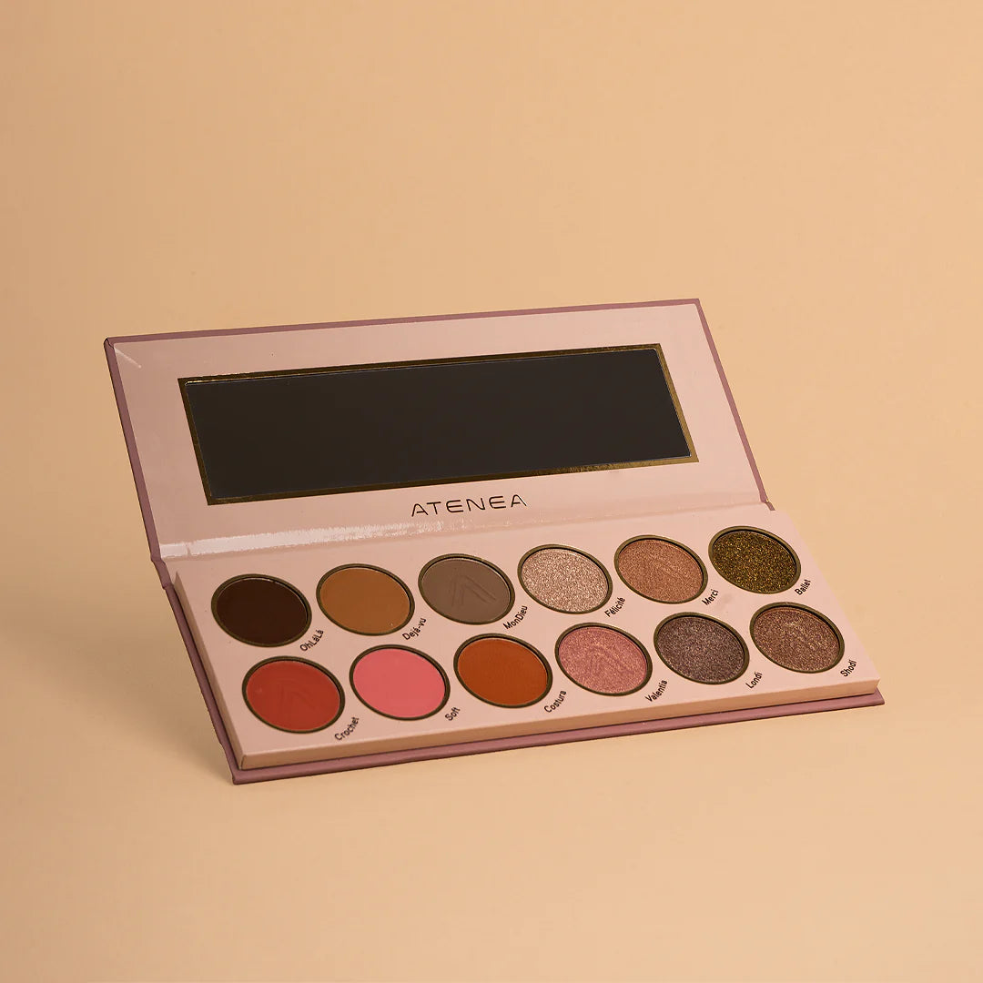 ATENEA ROSE EYESHADOW PALETTE 12 SUBLIME TONES