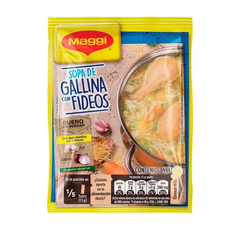 SOPA MAGGI SABOR GALLINA CON FIDEOS X61GR