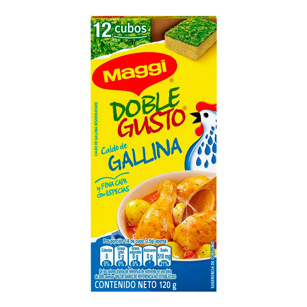 CALDO MAGGI  DOBLE GUSTO GALLINA x12unidades