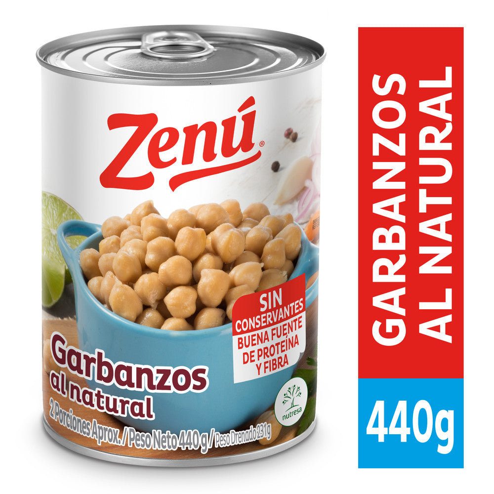 NATURAL CHICKPEAS 440G ZENU 